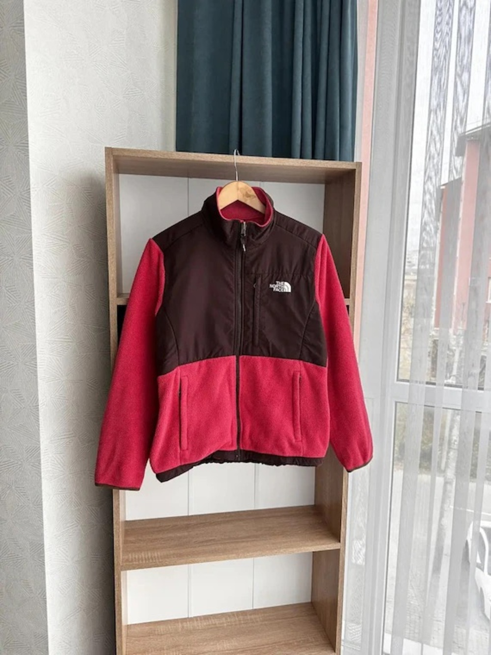 The North Face Pink and Brown Fleece Jacket